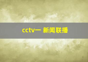 cctv一 新闻联播